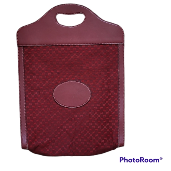 Pre-owned Vintage Gucci Bordeaux Red Shopper Tote Bag - Picture 4 of 15